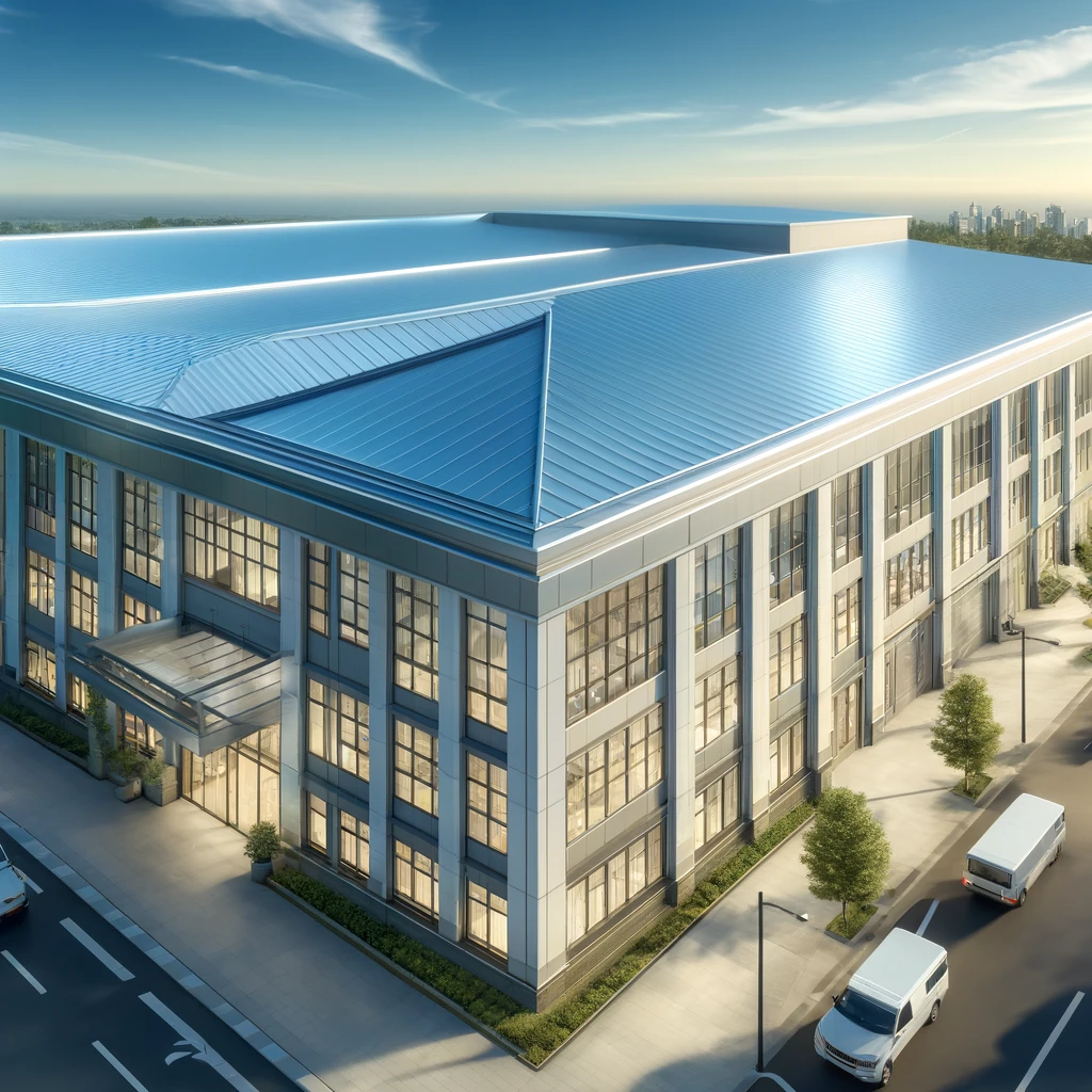 image of a healthcare building with a newly installed roof, designed to reflect high standards of safety and professionalism